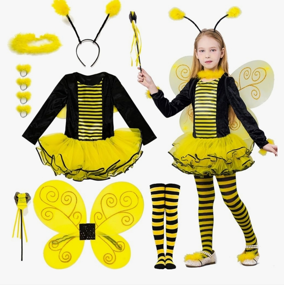 Girl Bumble bee costume. Size 8-10.